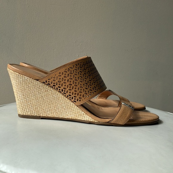 Brighton Leather Wedge Heels Size 9.5 - Picture 2 of 8